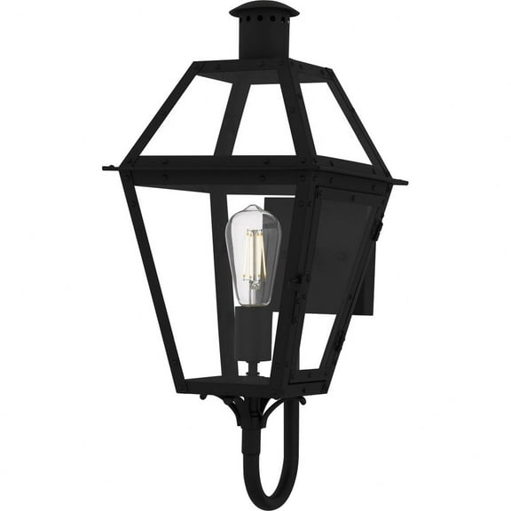 RO8410EK Quoizel Lighting Rue De Royal - 1 Light Wall Lantern - 20.5 Inches high-Earth Black Finish