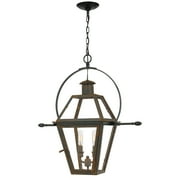 Quoizel Rue De Royal 2-Light 21" Outdoor Hanging Light in Industrial Bronze