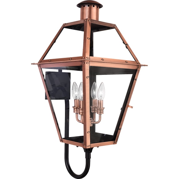 Rue De Royal 4-Light Aged Copper Outdoor Wall Lantern