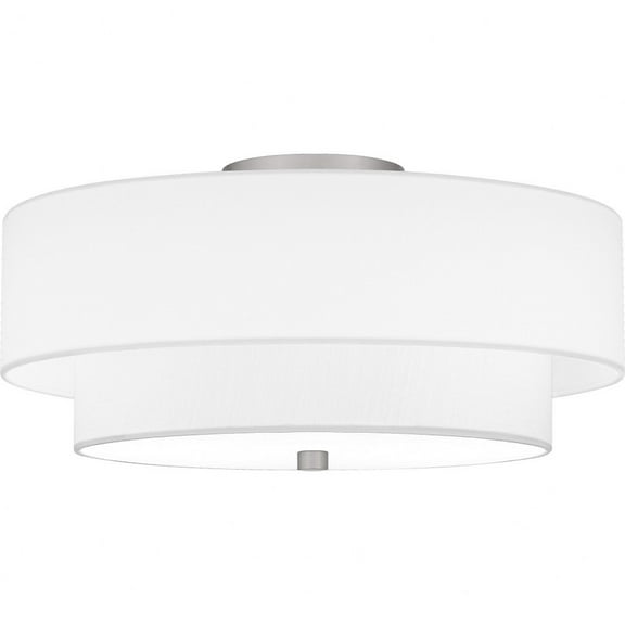 Quoizel Semi-Flush Mount 2-Light Semi-Flush Mount in Brushed Nickel