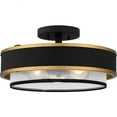 thumbnail image 1 of Quoizel Semi-Flush Mount 3-Light Semi-Flush Mount in Earth Black, 1 of 8