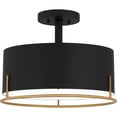 thumbnail image 1 of Quoizel Semi-Flush Mount 3-Light Semi-Flush Mount in Matte Black, 1 of 1