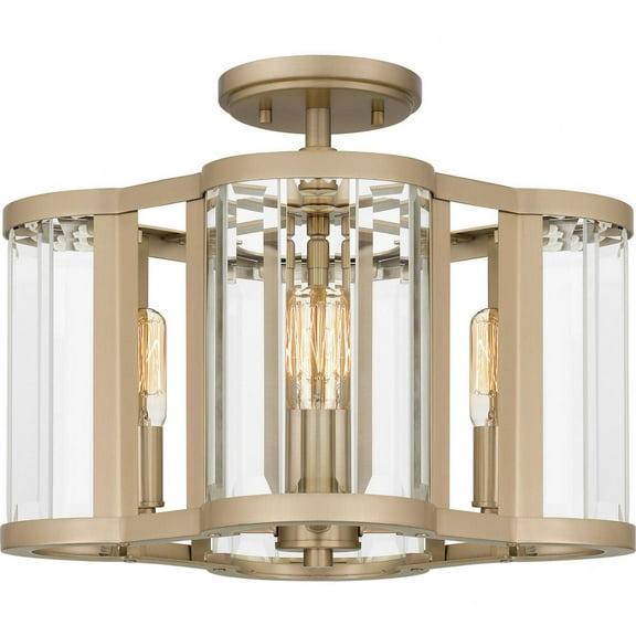 Quoizel Semi-Flush Mount 4-Light Semi-Flush Mount in Bronze Gold