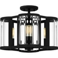 thumbnail image 1 of QSF6193MBK Quoizel Lighting 4 Light Semi-Flush Mount In Modern Style-11.5 Inches Tall and 15 Inches Wide-Matte Black Finish, 1 of 11