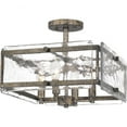 thumbnail image 1 of Quoizel Semi-Flush Mount 4-Light Semi-Flush Mount in Mottled Silver, 1 of 2