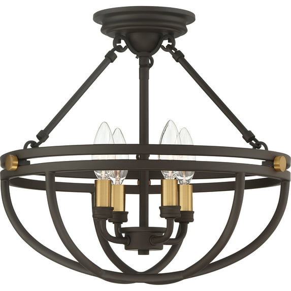 Quoizel Sergeant 4-Light 16" Ceiling Light in Western Bronze