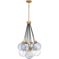 Quoizel Soiree 4-Light Brushed Weathered Brass Pendant Light