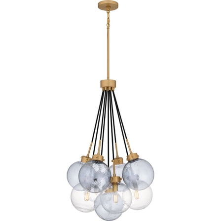 Quoizel Soiree 4-Light Brushed Weathered Brass Pendant Light