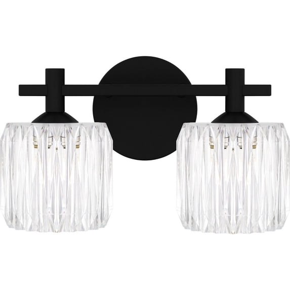 SPD8614MBK Quoizel Lighting Spade - 20W 2 LED Bath Vanity-7.75 Inch Tall and 13.5 Inch Wide-Matte Black Finish