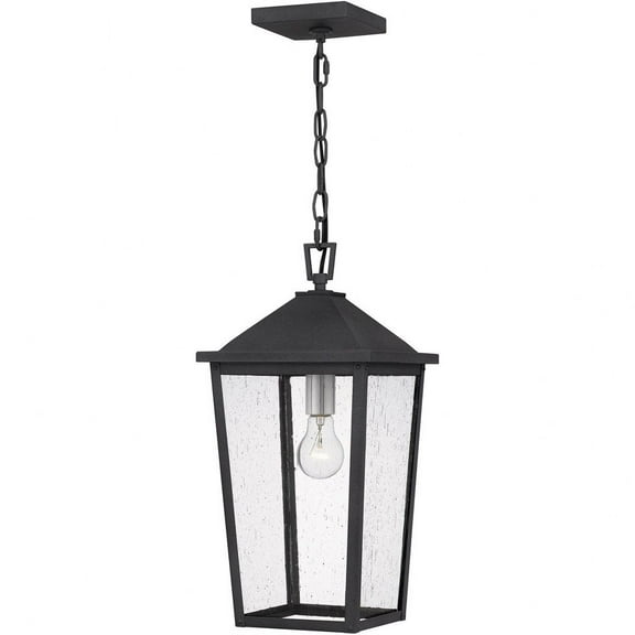 Quoizel Stoneleigh 1-Light Mottled Black Mini Pendant
