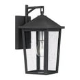 thumbnail image 1 of Quoizel Stoneleigh 1-Light Mottled Black Outdoor Wall Lantern, 1 of 10