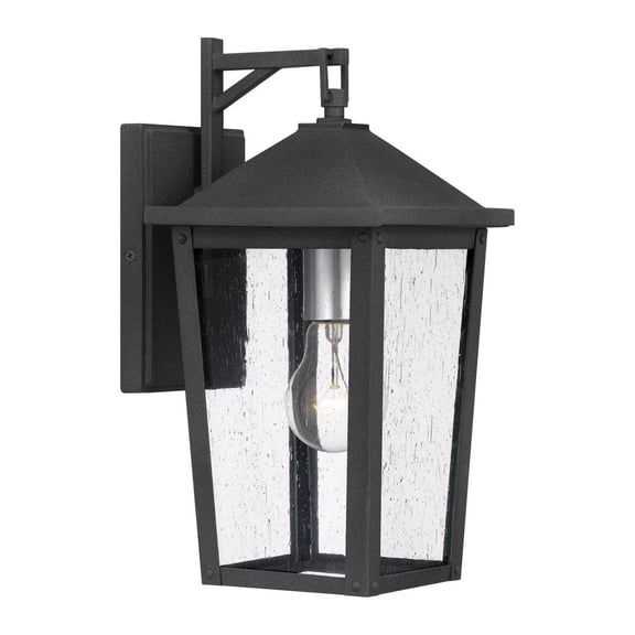 Quoizel Stoneleigh 1-Light Mottled Black Outdoor Wall Lantern
