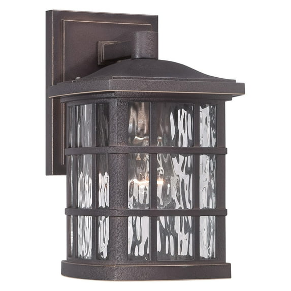 Quoizel Stonington Small Wall Lantern in Palladian Bronze