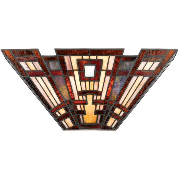 Quoizel TFCC8802 Classic Craftsman 2 Light 16 inch Valiant Bronze Wall Sconce Wall Light, Naturals