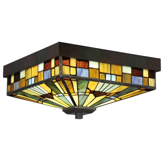 Inglenook 3-Light Valiant Bronze Indoor/Outdoor Flush Mount Light