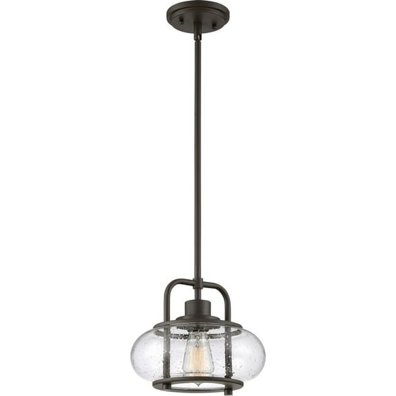 Quoizel TRG1510OZ Trilogy 10" Mini Pendant in Old Bronze