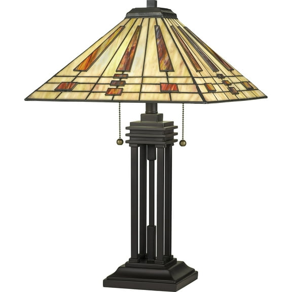 Quoizel Tf5209t Stevie 2 Light 24" Tall Tiffany Table Lamp - Bronze