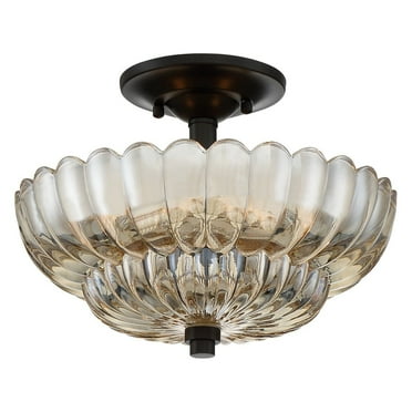 Quoizel WHP1712MC Whitecap 3-Light Semi-Flush in Mottled Cocoa