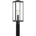 thumbnail image 1 of Quoizel WVR9007EK Westover Industrial Outdoor Post Light Lantern, Earth Black - LED Fixtures for Home, Backyard, & Patio - 150 Watt Modern Fixture Lighting for Exterior, 1 of 1