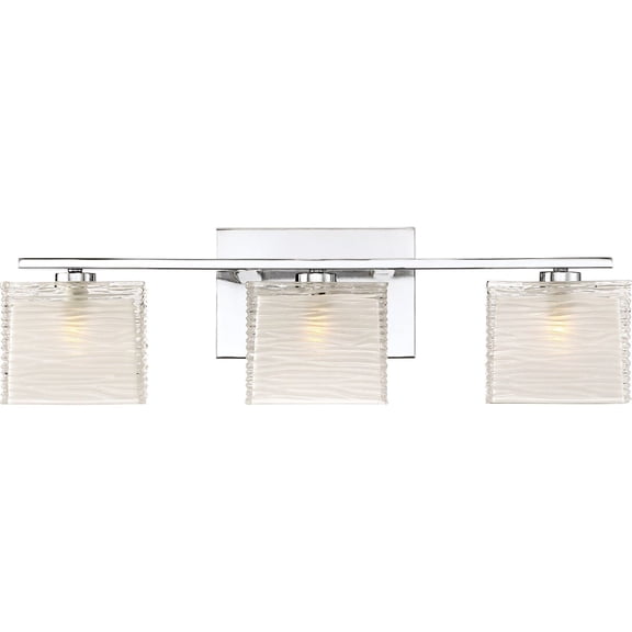 Quoizel Westcap 3-Light 7" Bathroom Vanity Light in Polished Chrome