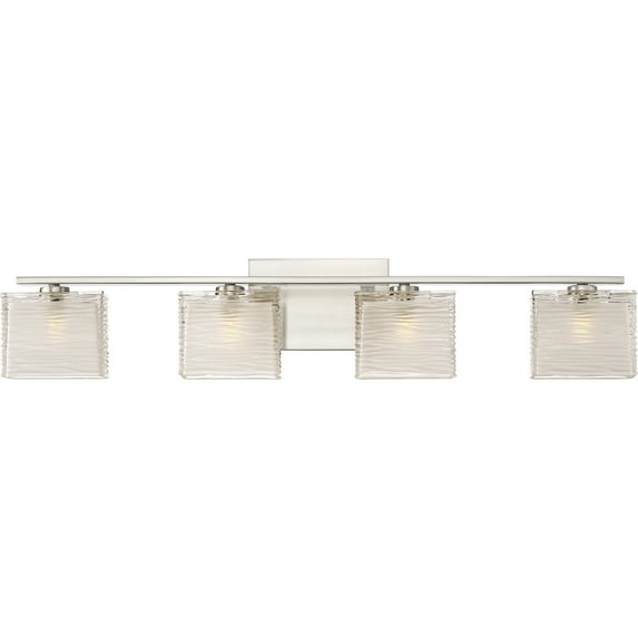 Quoizel Westcap 4-Light 7" Bathroom Vanity Light in Brushed Nickel