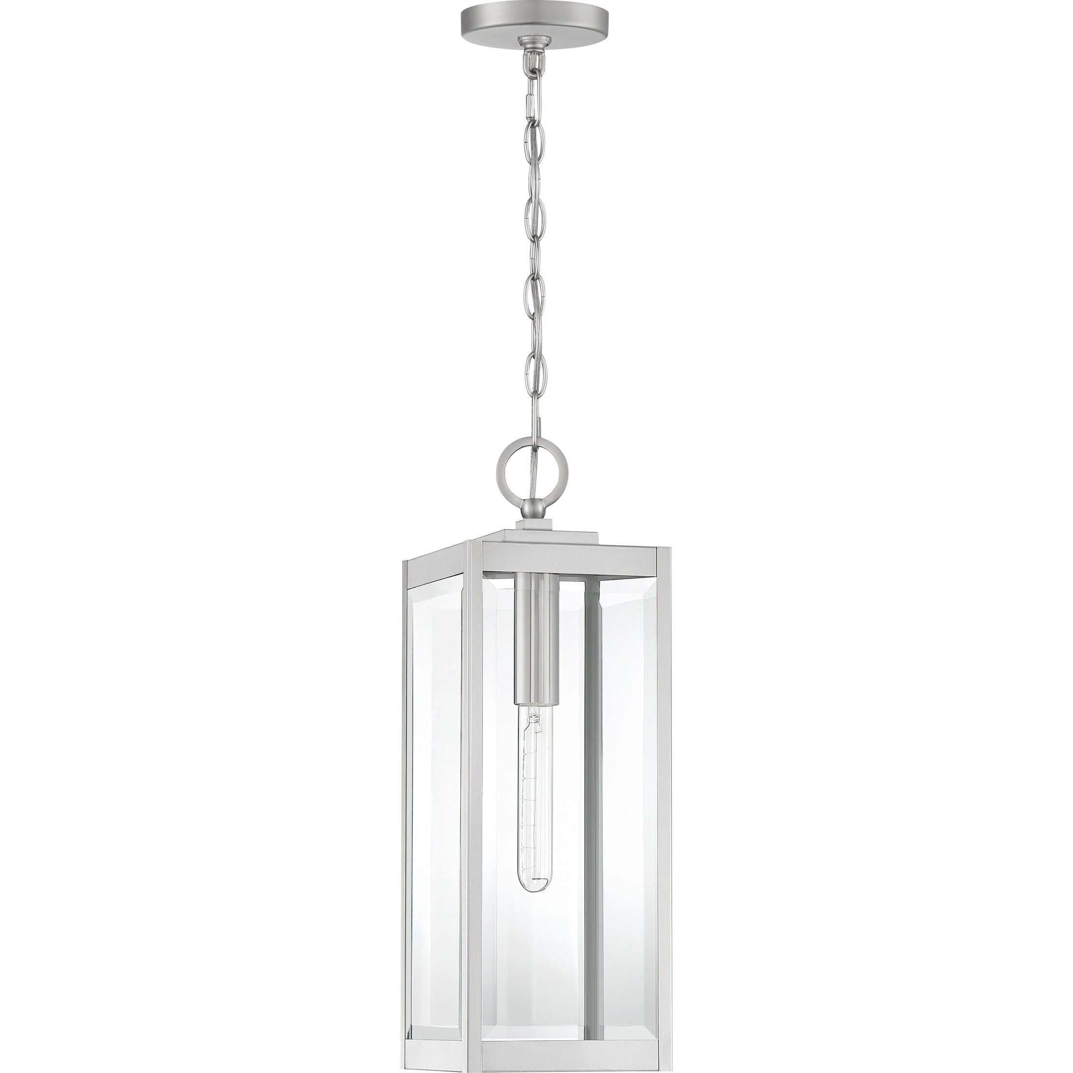 Westover 7'' Stainless Steel Mini Lantern Pendant with Clear Glass