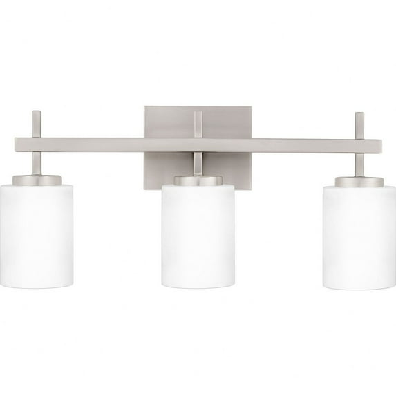 Quoizel Wilburn 3-Light Integrated LED Brushed Nickel Vanity Light