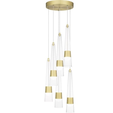 Millennium Lighting Renitta Mini Pendant – Matte Black & Gold, Single Light Fixture For Hallways & Stairs