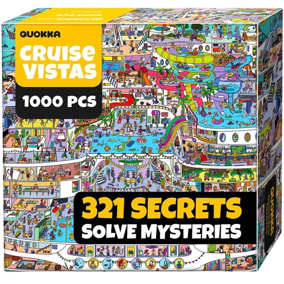 Quokka 1000 Piece Puzzle for Adult – Cruise Vistas Jigsaw Puzzles – Adult Puzzles with Hidden Secrets and Audio Story