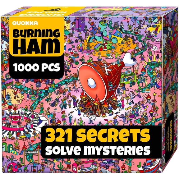 Quokka Jigsaw Puzzles for Adults 1000 Pieces – Desert Whirl Jigsaw Puzzles with Hidden Secrets & Audio Story – Puzzle Game