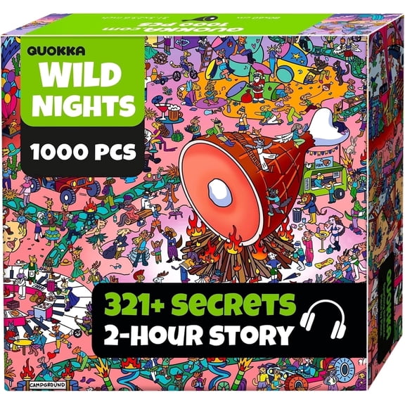 Quokka Jigsaw Puzzles for Adults 1000 Pieces – Desert Whirl Jigsaw Puzzles with Hidden Secrets & Audio Story – Puzzle Game
