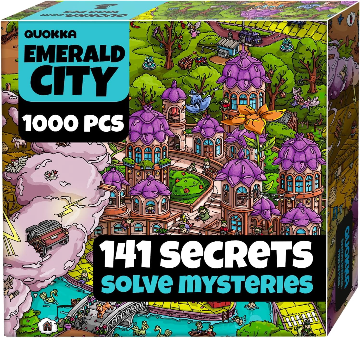 Quokka 1000 Piece Puzzle for Adults  Emerald Kingdom — Fantasy Adult Puzzles with Secret Tasks & Fairy Tale