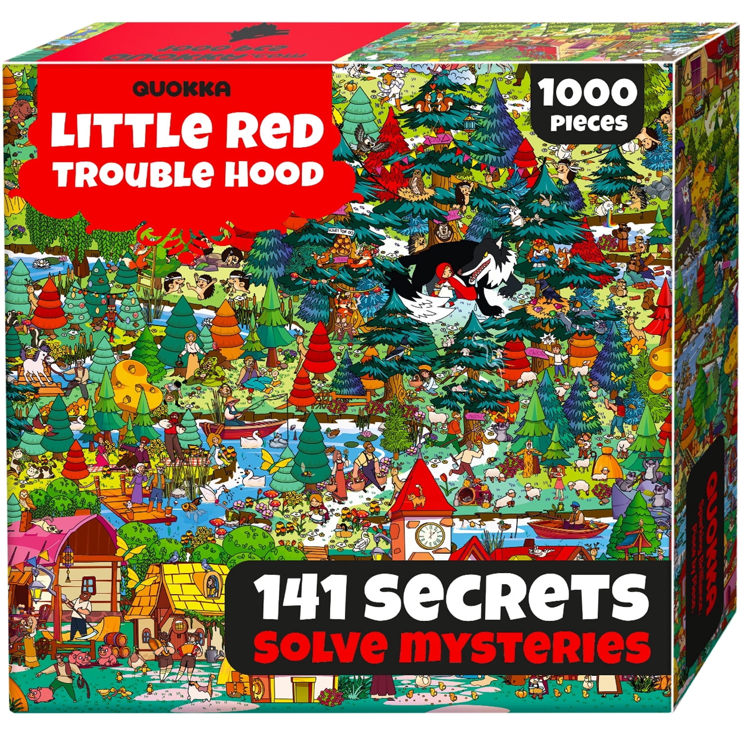 Quokka 1000 Piece Puzzle for Adults  Red Riding Hood — Fantasy Adult Puzzles with Secret Tasks & Fairy Tale