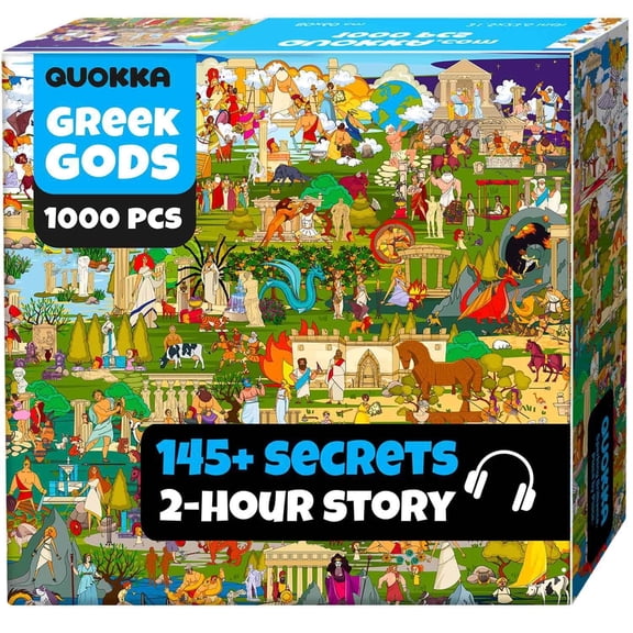 Quokka 1000 piece Puzzle for Adult – Greek Mythology Jigsaw Puzzles – Adult Puzzles with Secret Tasks and Audio Story
