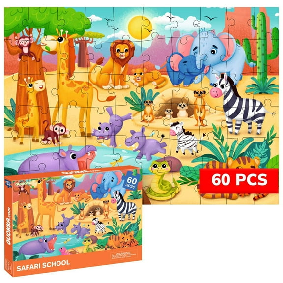 Quokka 60 Piece Jigsaw Puzzle for Kids Ages 4-6 – Educational Animal Puzzle Toy for Preschool Learning