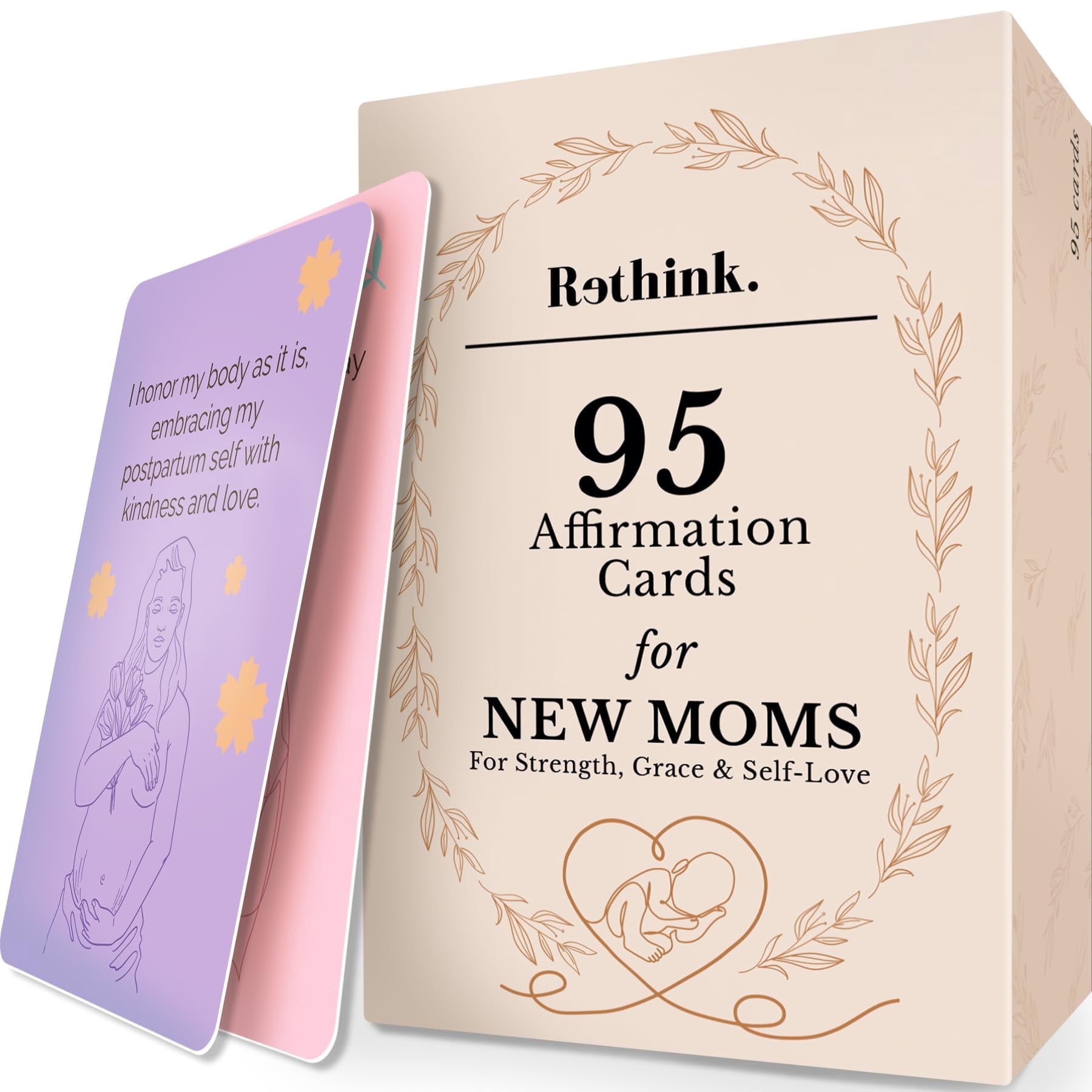 Quokka Affirmation Cards for Moms - Rethink 95 Affirmation Cards for Adults - Thoughtful Gift for First-Time and Experienced Moms