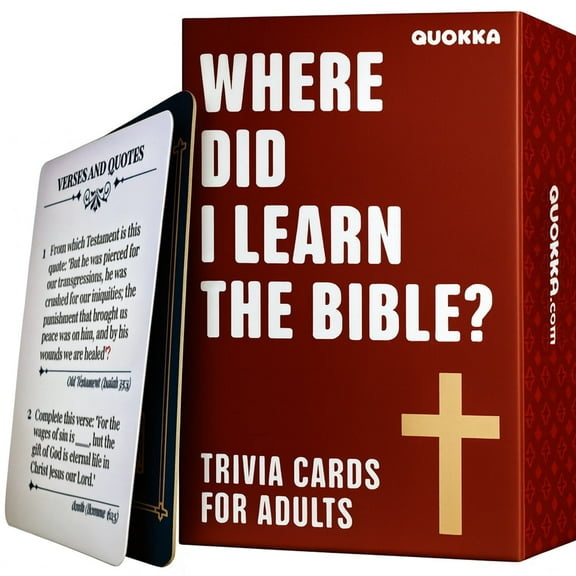 Quokka Bible Trivia Game for Adults - Christian Trivia Card Games with 500 Bible Questions