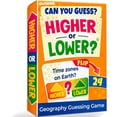 thumbnail image 1 of Quokka Board Game for Kids - Family Card Game for Kids and Adults - Geography Higher or Lower, 1 of 8