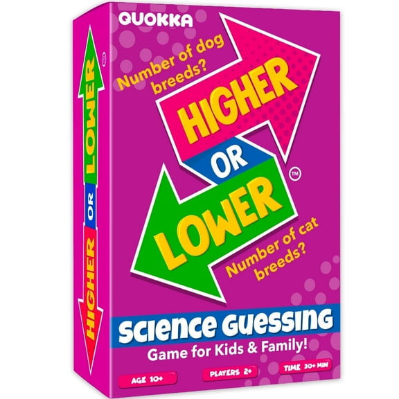 Quokka Board Game for Kids - Family Card Game for Kids and Adults - Science Higher or Lower