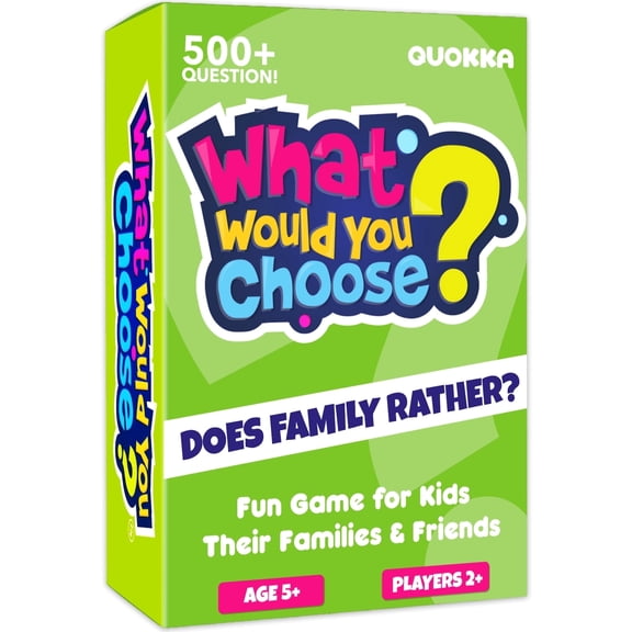 Quokka Board Games for Kids and Adults - Fun Card Game for Families - What Would You Choose – 500+ Questions