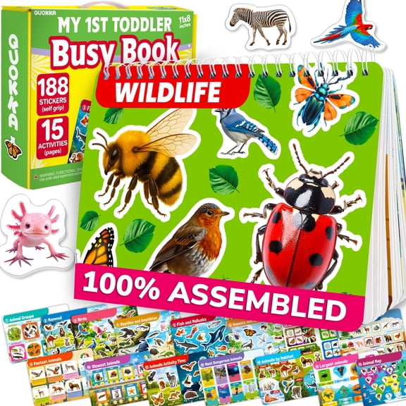 Quokka Busy Books for Toddlers 3-4 - Kids Educational Toys 3-5 - Kids Learning Animal and Insect
