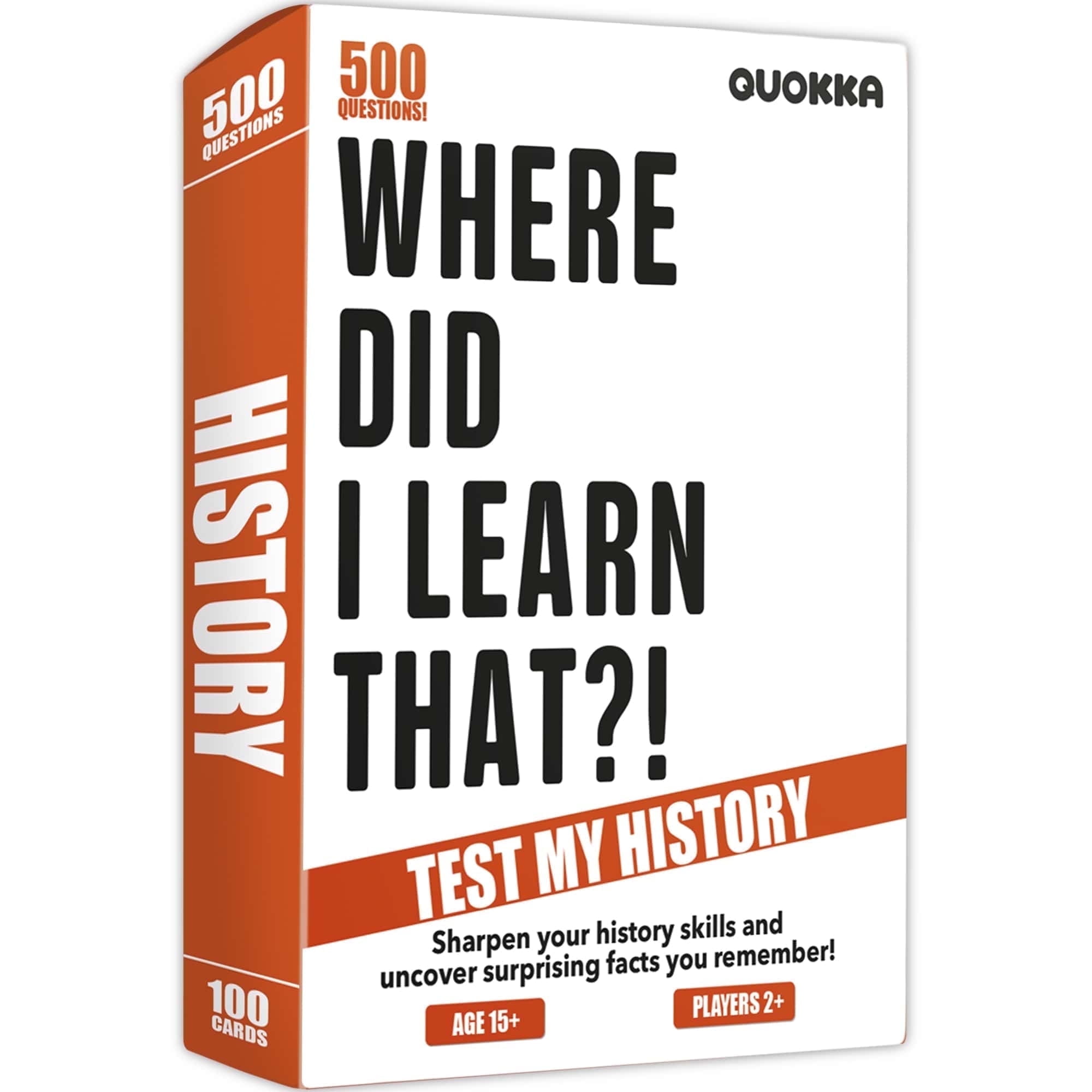 Quokka Trivia Card Games for Adults and Family - Party Board Games 2+ Player - 500 History Questions