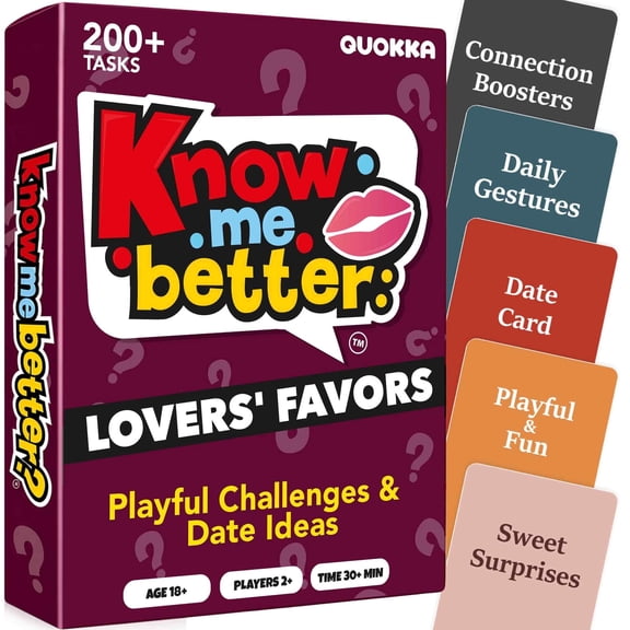 Quokka Card Games for Adults - Lovers’ Favors – Couples Games - Flirty Dare with Playful Challenges – Date Nights