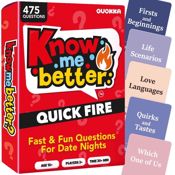 Quokka Couples Card Game Quick Fire – Date Night Conversation Starter – Playful Questions for Easy Connection