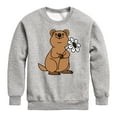 thumbnail image 1 of Quokka Flower  - Toddler And Youth Crewneck Fleece Sweatshirt, 1 of 6
