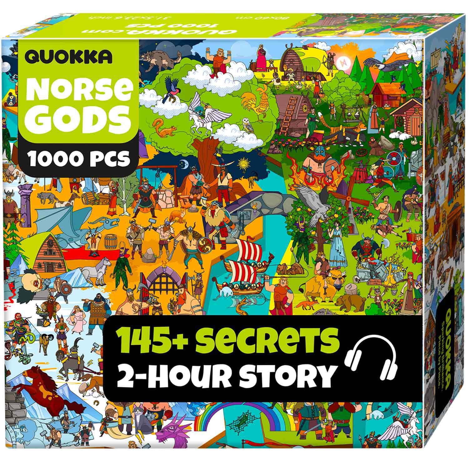 Quokka Jigsaw puzzles for adults - 1000 piece puzzles Mythories Ancient Gods Norse in Premium Box