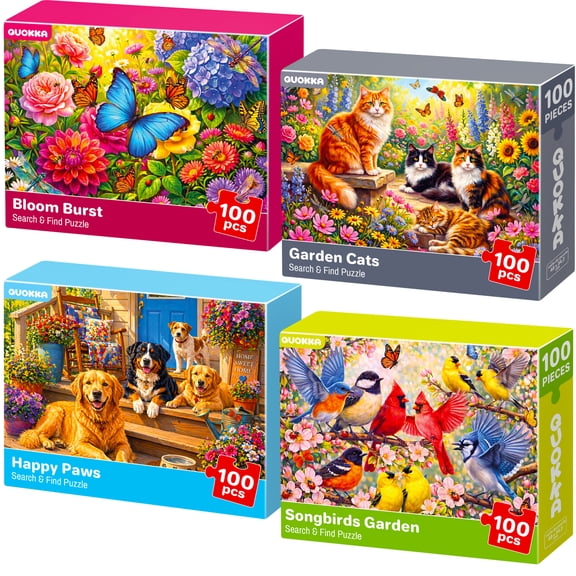Quokka Large Piece Puzzles for Dementia Seniors - 100 Piece Puzzles for Adults
