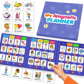 Quokka Magnetic Chore Chart for Kids - Behavior Chart for Kids - 72 Routine Magnets & Star Rewards
