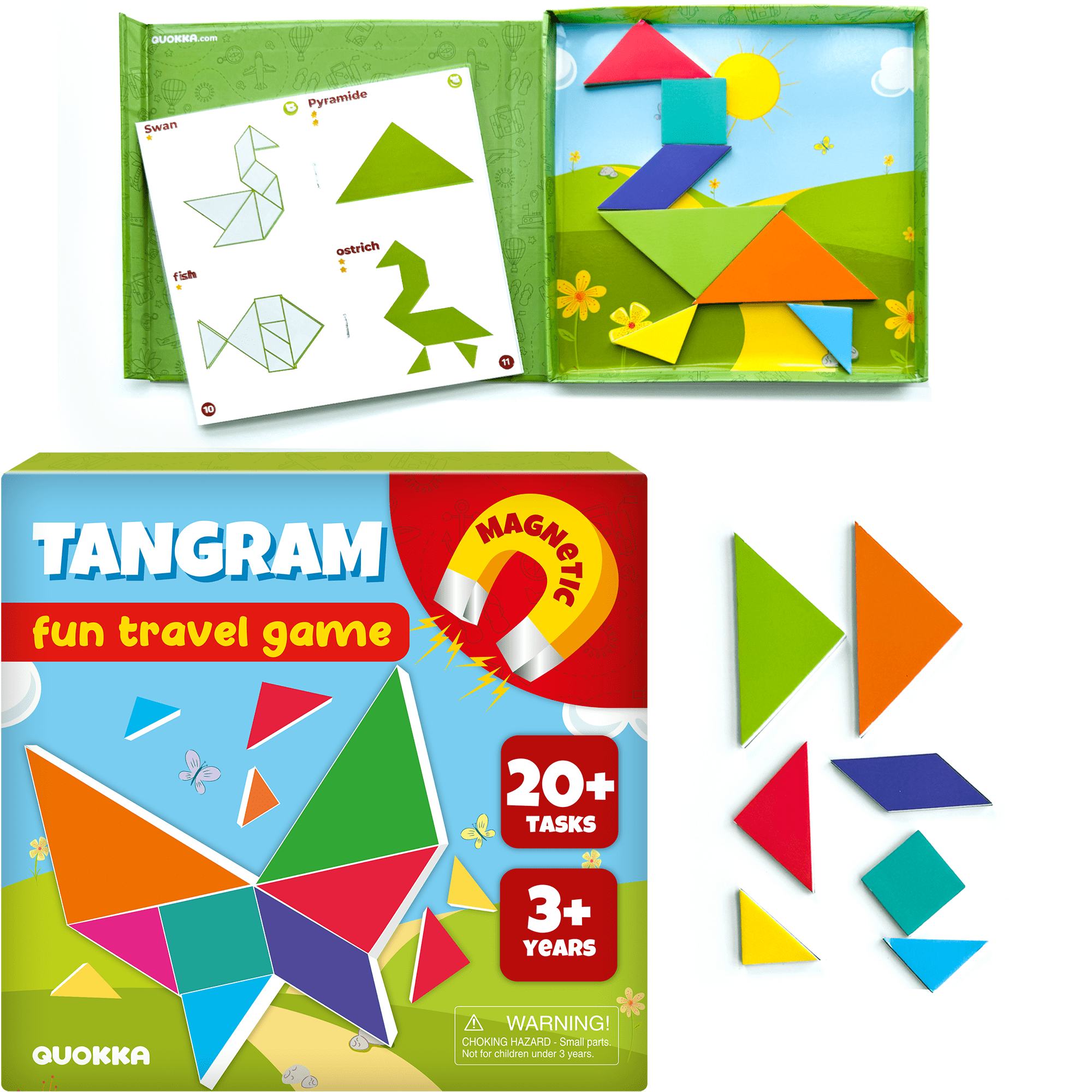 Quokka Magnetic Tangram Travel Game for Kids Ages 3+ – Creative