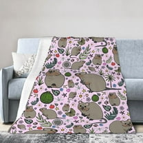 Quokka Party Blanket Gifts For Kids Adults - Lightweight Throw Blanket For Bedroom Living Room Decor Soft Fuzzy Fleece Cozy Plush Bed Couch 60"X50"